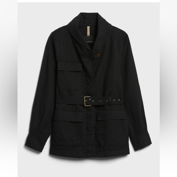 BANANA REPUBLIC Essential Cargo Jacket // Black - Picture 4 of 6